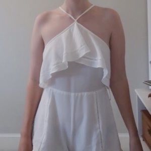 Forever 21 Ruffle Halter Romper
